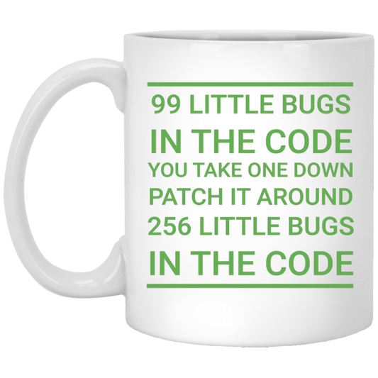 99 Bugs 11 oz. White Mug